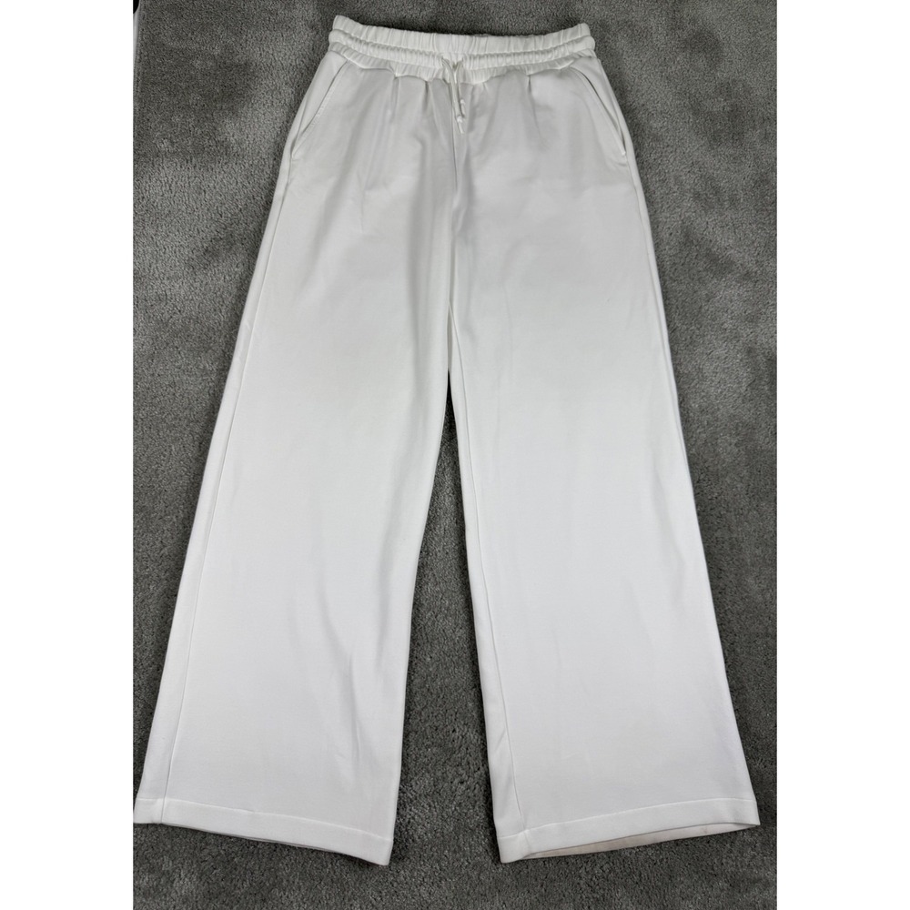 Peter Millar White Wide Leg Lounge Pants Modal Blend Drawstring Small
